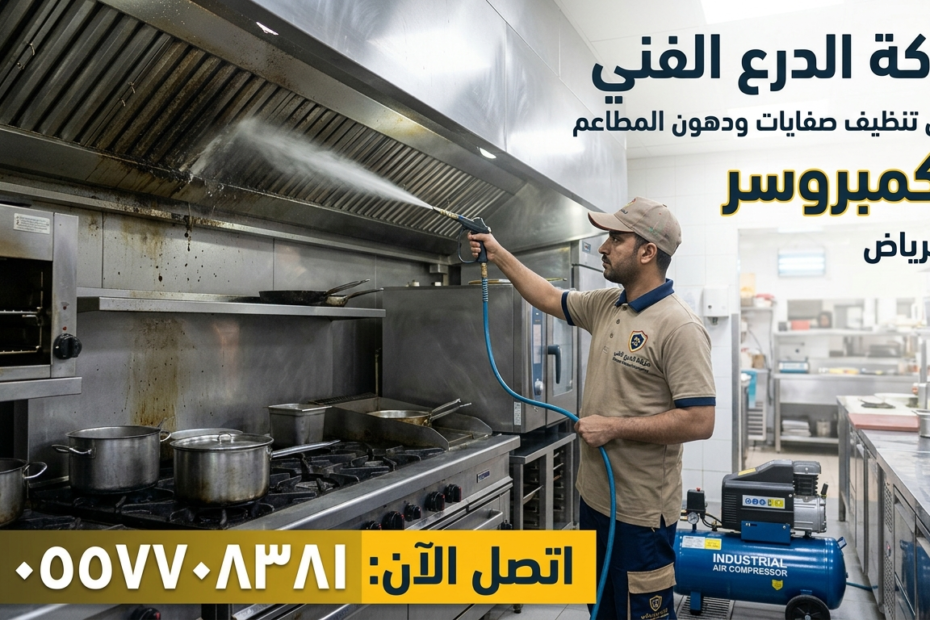 تنظيف صفايات ودهون المطعم بالكمبروسر بالرياض